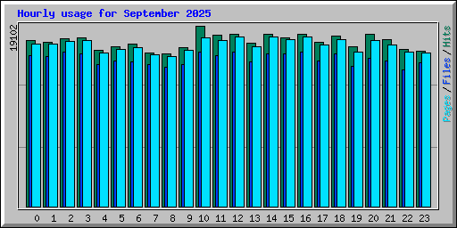 Hourly usage for September 2025